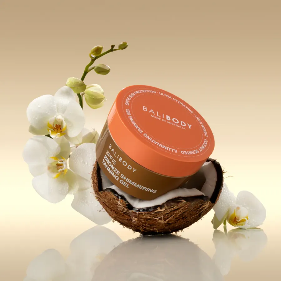 Bali Body Shimmering Tanning Gel SPF15 – 100ml radiant tanning gel