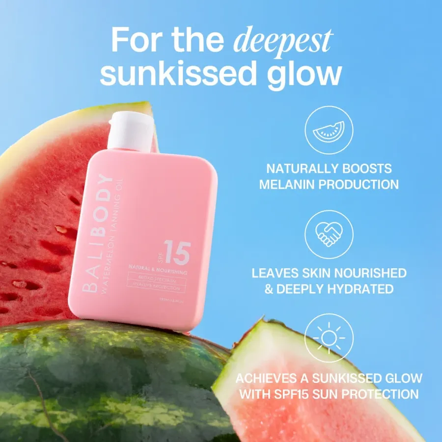 Bali Body Watermelon Tanning Oil SPF15 Bali Body زيت تسمير بطيخ SPF15 — 100ml